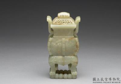 图片[2]-Jade square incense burner with animal-mask pattern, Qing dynasty (1644-1911)-China Archive